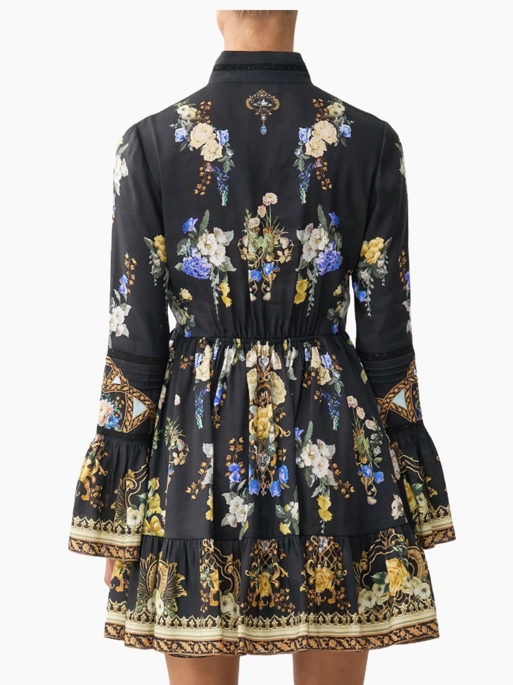 Camilla Ottoman Elegance Linen-silk Minidress Ottoman Elegance, Small - Picture 3 of 10